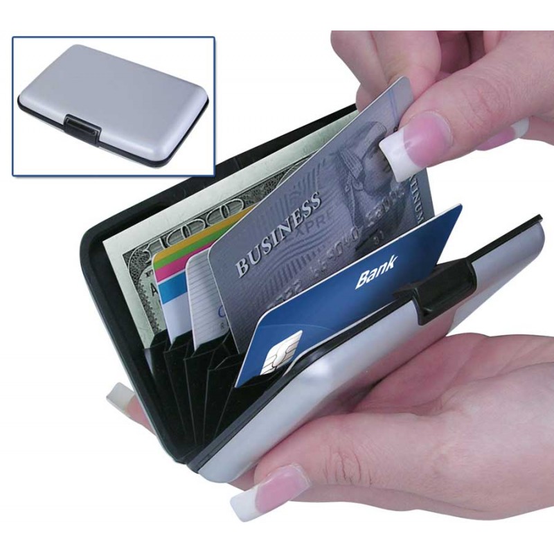 Affordable ridge metal wallet