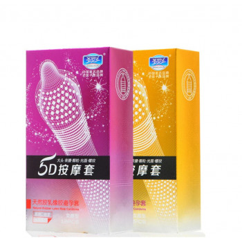 12PCS 5D Dotted Thread Ribbed Latex Spike Imported Condoms for Men With Imported Reusable Penis Extender Sleeves Free