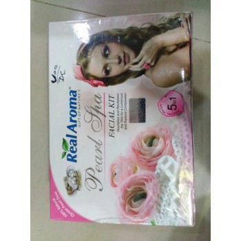 Real Aroma Pearl Spa Facial Kit, 5 in 1 Facial Kit, Pearl Facial Kit With 24ct Gold Kit Free, On 50% Discount